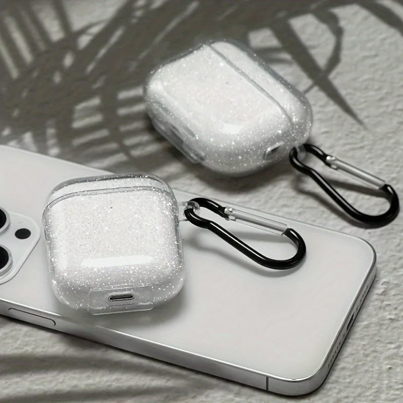 Glitter Transparent Case For AirPods Pro/Pro2 TPU Silicone Wireless Earphone Protective CaseFor Airpods 3/4 Protective Cover