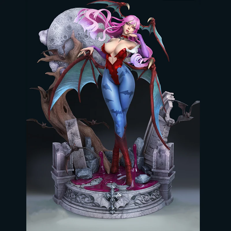 64cm pvc Vampire Morrigan Aensland GK Limited Statue Figure Aensland Figure Succubus Bishoujo Statue Adult Girl Action Figure