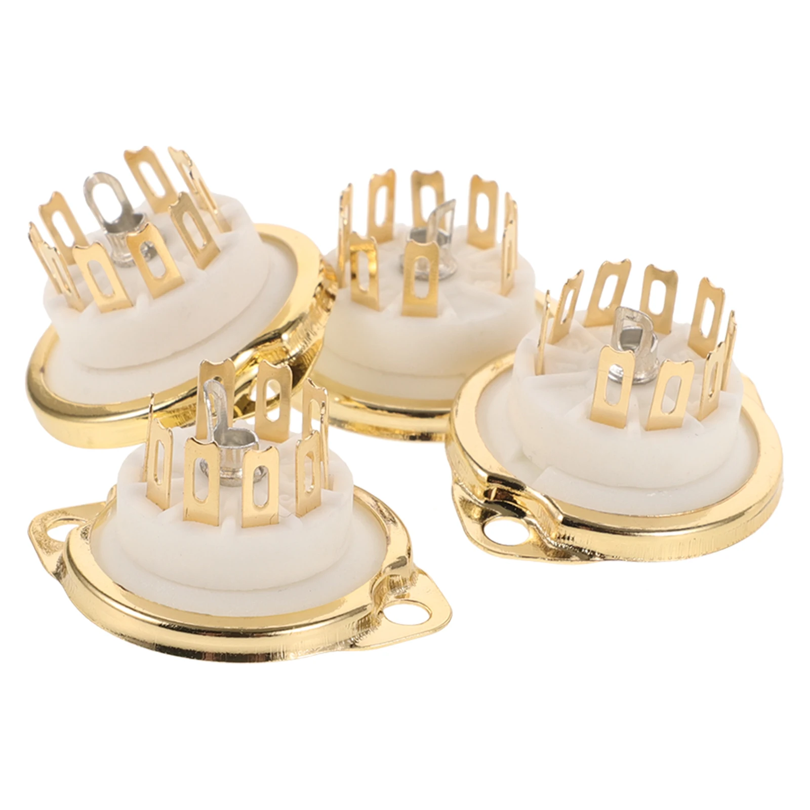 

4pcs Ceramic 9Pin Tube Sockets for Vacuum Tube Amplifier Audio Equipment Accessory Sturdy Parts Lightweight Design High