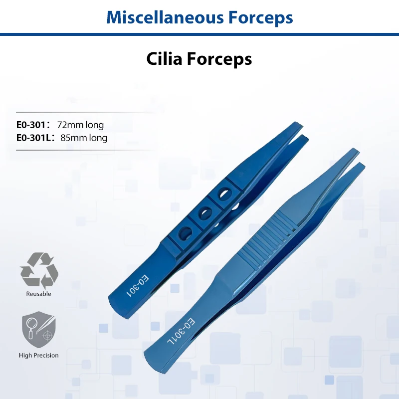 Titanium Cilia Forceps Reusable Ophthalmic Eye Surgery Instrument Eyelash Forceps