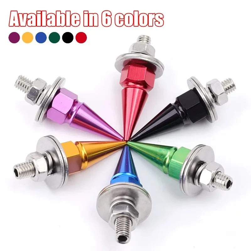 M6 Threaded Tips Screw Car Modified Fasteners Fender Washer Bumper Engine Screws License Plate Aluminium Alloy Bolts