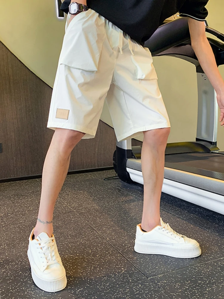 

Men's Casual Ice Silk ort Pants Summer Lightweight Loose Straight Leg Workwear Thin Five-Point Trendy Brand orts