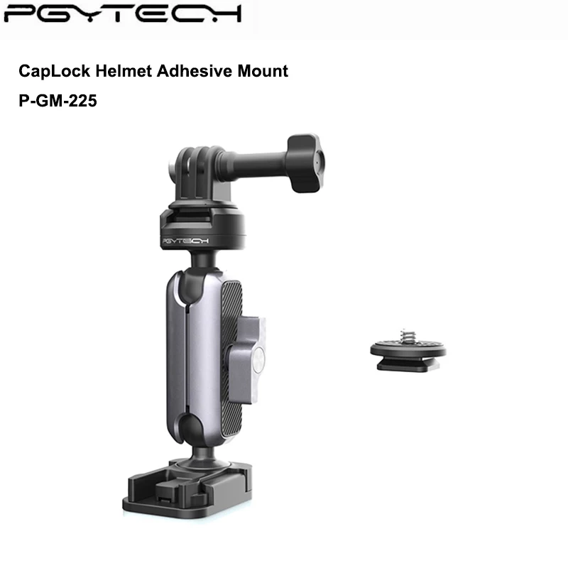 Pgytech Caplock Action Camera Motor Fiets Helm Zelfklevende Mount Kin Beugel Voor Dji Pocket 3 Osmo Action 4/3 Gopro12/11/10/9
