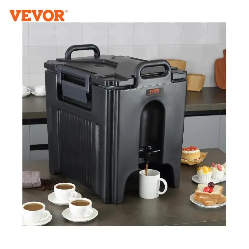 VEVOR 2.5 5 10 Gallon Insulated Beverage Dispenser Food-grade Hot and Cold Beverage Server Thermal Drink Dispenser Cooler 