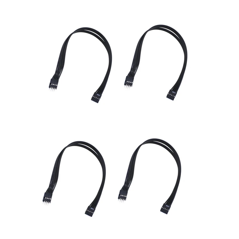 Mainboard 9Pin USB 2.0 Male To Female Extension Data Cable Cord Wire Line 30Cm USB Extension Cable, 4 Pack