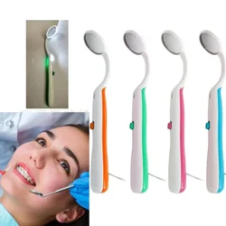 Lustro dentystyczne z oświetleniem LED Inspekcja instrumentu Lustro kontrolne Dentysta Oral Super jasne przeciwmgielne lustro do ust Zęбна moda