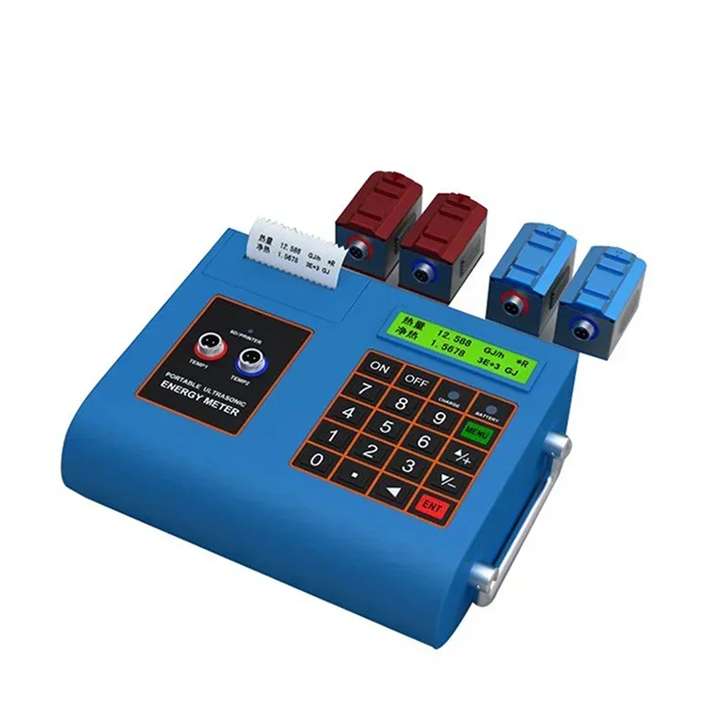 Kualitas Tinggi Portabel Murah Ultrasonic Flowmeter Kartu SD Portable Print Clamp Pada Instalasi Ultrasonic Flow Meter