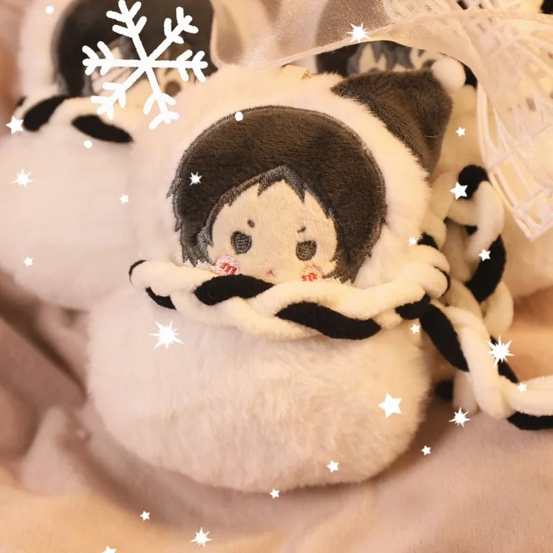 10cm Anime perros Osamu Dazai Fyodor Kawaii Cosplay muñeco de nieve suave muñeco de peluche bolsas colgante Mini peluches juguetes llavero regalo
