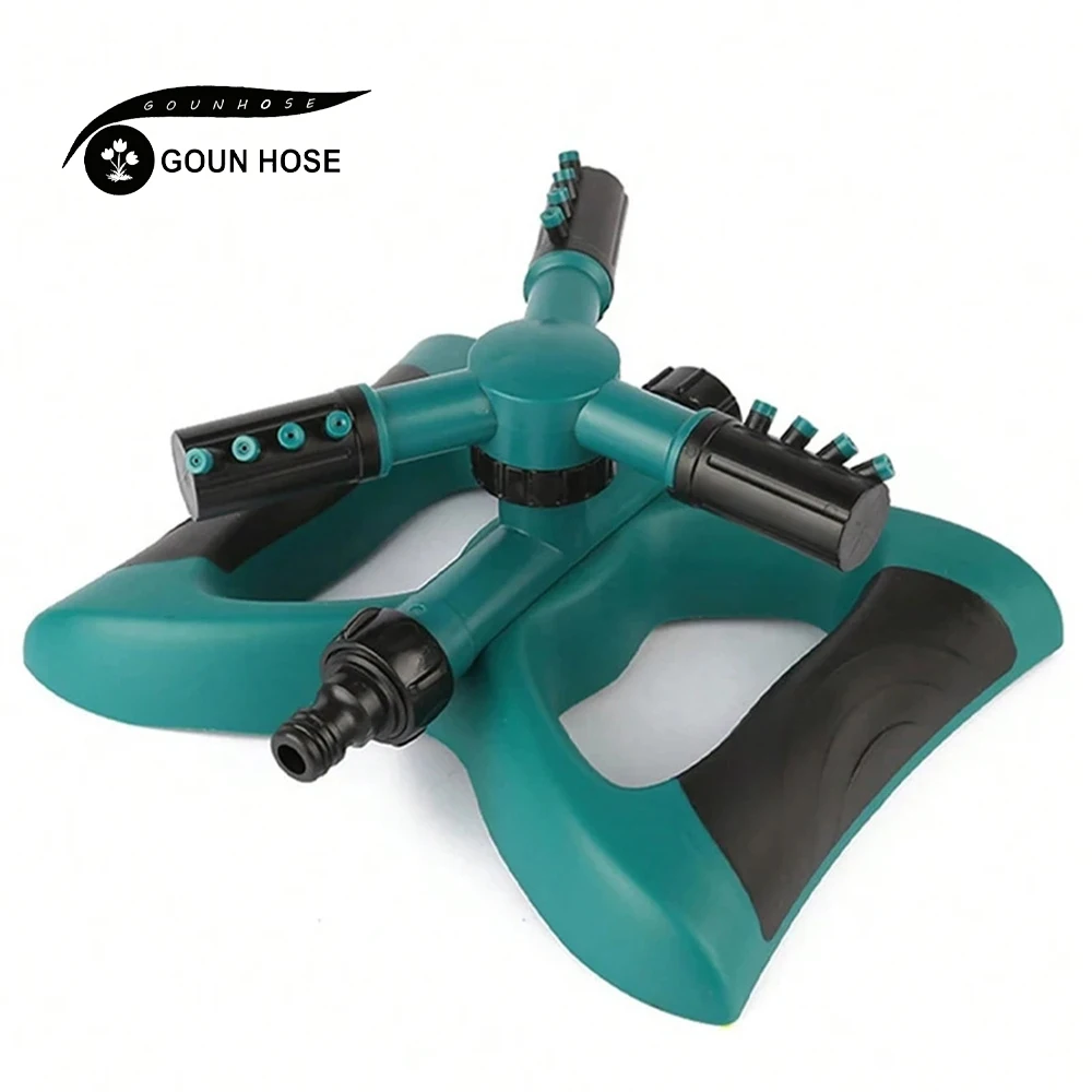 360 Degree Automatic Rotating Sprinkler Head For Nursery Irrigation, Rotating Three-way Sprinkler Series Sprinkler GOUN HOSE
