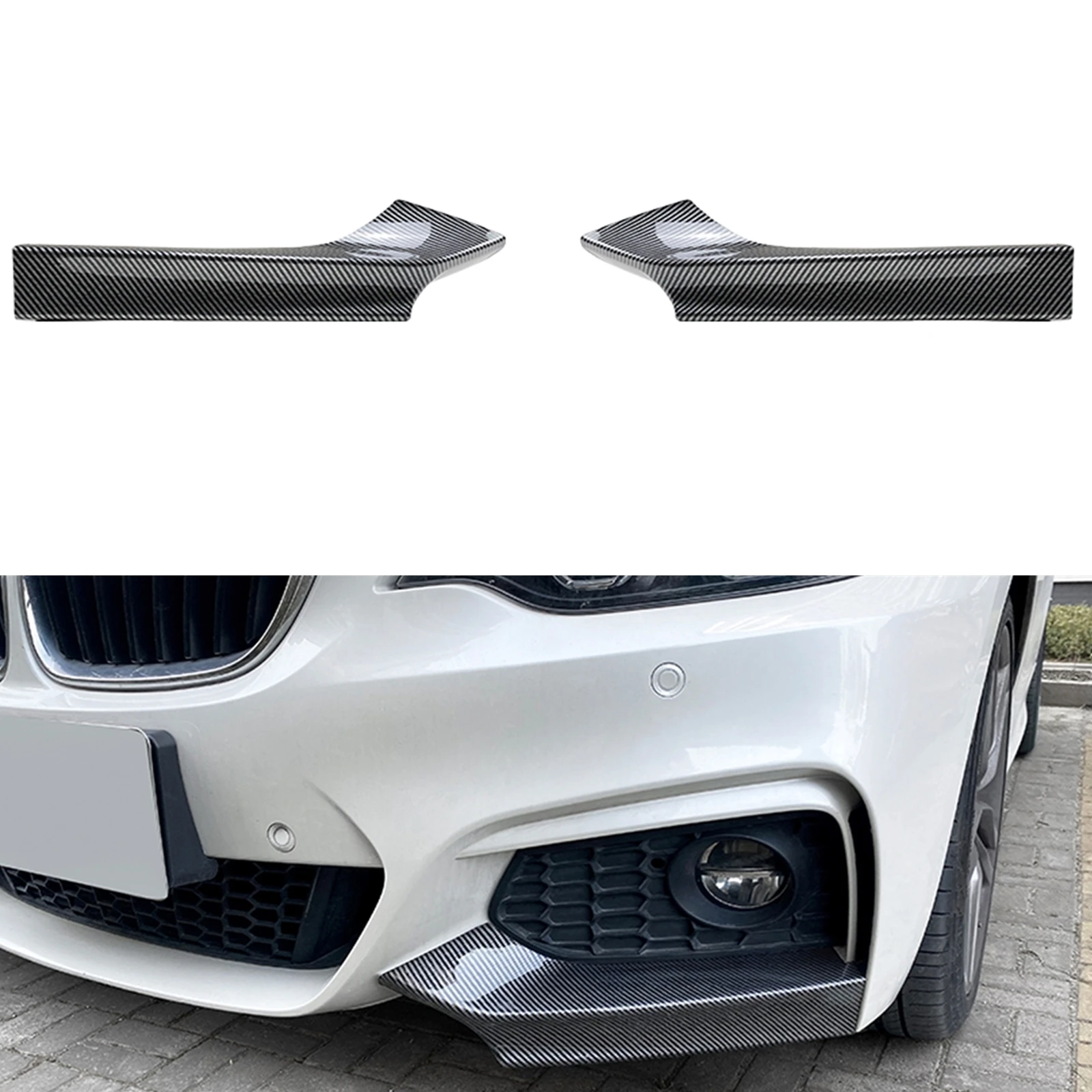 

For BMW 2 Series F22 F23 M235i M240i 220i 228i 230i M Sport 2014-2022 MP Style Front Bumper Side Lip Cover Air Vent Spoiler Trim