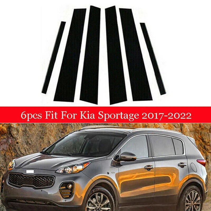 

For Kia Sportage/SeltosWindow Trim Covers Center Film Column B C Pillar Posts Sticker Car Accessories