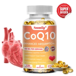 Coenzyme Q10 Capsules Energy Vitamins Health Food Organic Super Absorption COQ10 Cognitive Function & Heart Health 120 Capsules