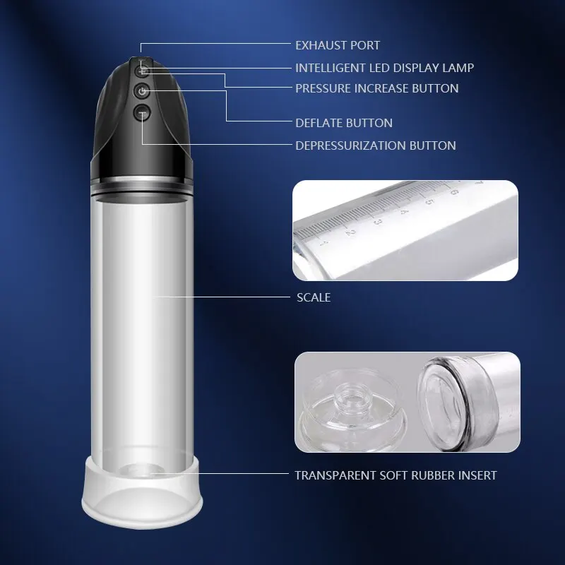 Penis Enlargement Enlargers Male Cock Enlarger Sex Toy Penis Enlargement Vacuum Erection Automatic Penis Pump Trainer For Men