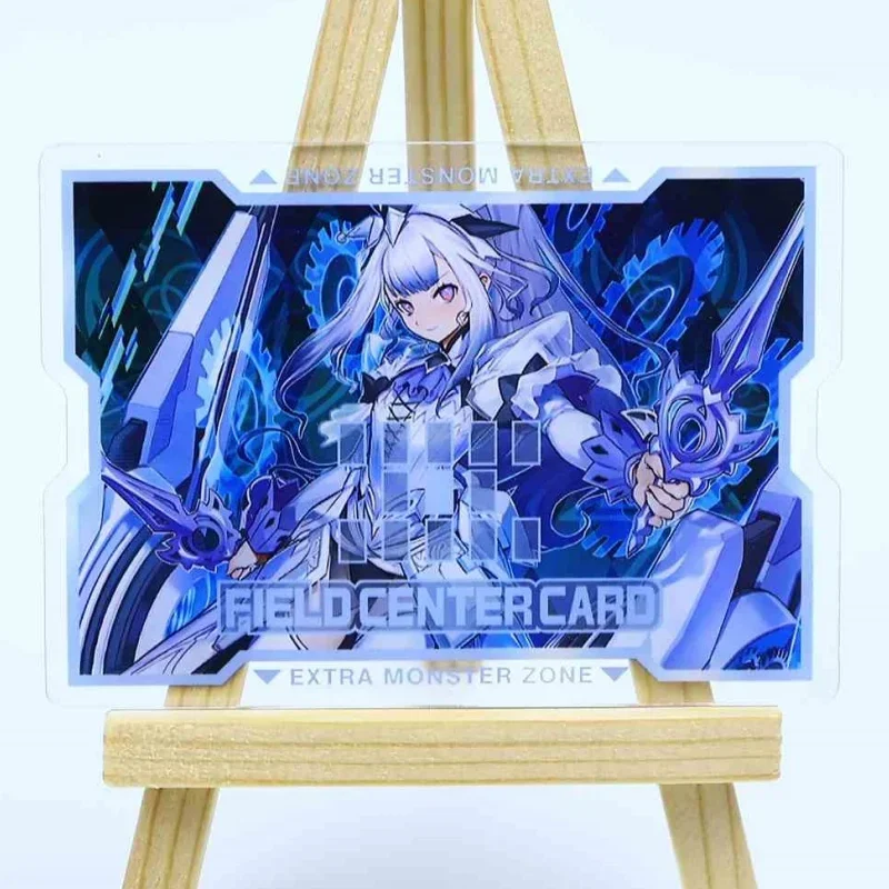 Yu-Gi-Oh! 2 Sheets Center Card MLICE QUEEN Hearts of Crypter Diy Acrylic Box Divider Action Toy Figures Anime Game Collection