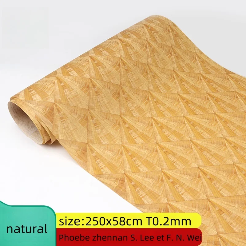 

Exotic charm DIY Creative Seamless Splicing Of Natural Golden Nanmu Veneer High-End Furniture Decoration Wood Veneer