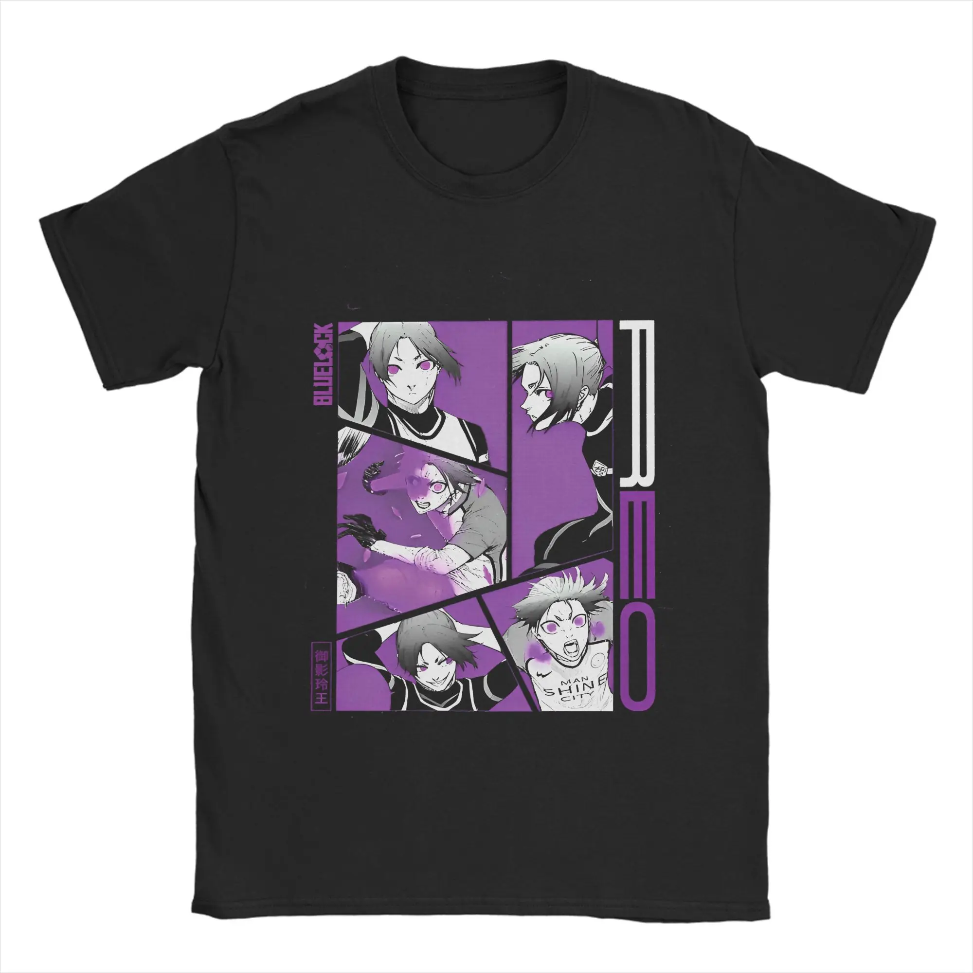 

Men T-Shirt Anime Blue Lock Reo Mikage Art Novelty Cotton Tees Short Sleeve T Shirt O Neck Tops Unique
