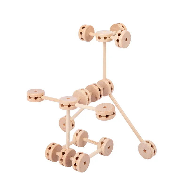 Neue Kinder Aufklärung Ausbildung Holz Head-Up Baustein Spielzeug Frühe Bildung Dreidimensionale Raum Fantasie Geschenk