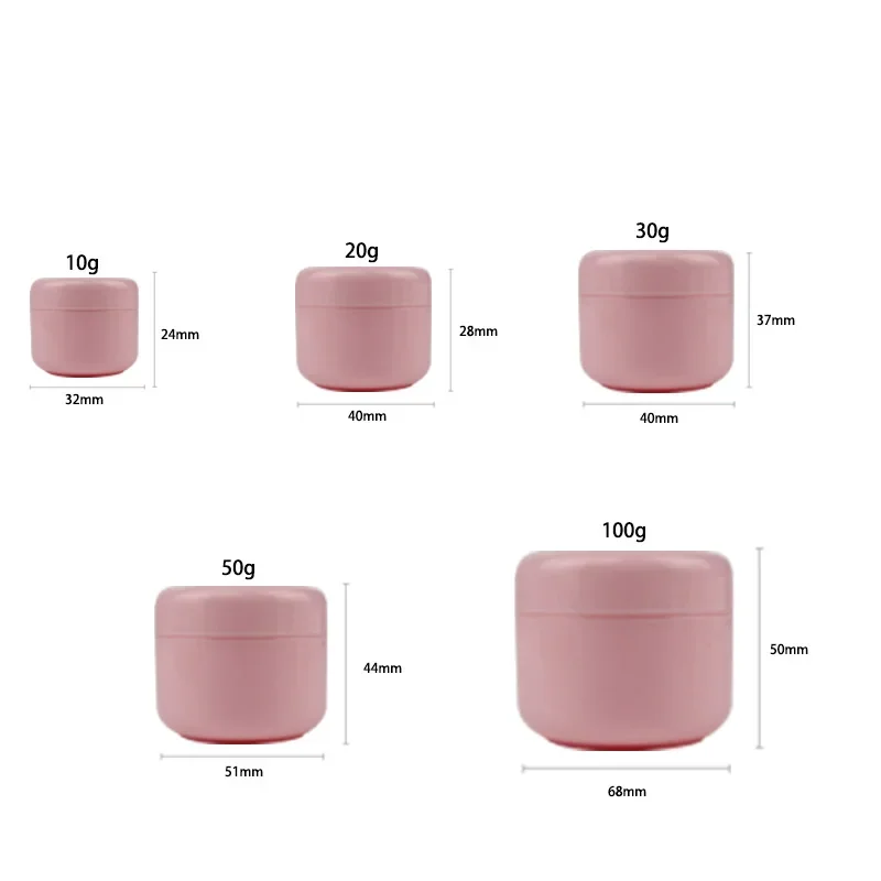 50PCS 10ml 20ml 30ml 50ml 100ml Plastic PP Empty White Makeup Cream Jars Pot Face Cream Lotion Cosmetic Container