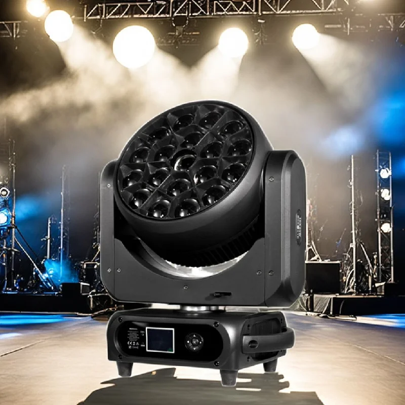 

2 шт., новый зум, светодиодный светильник с подвижной головкой, пчелиные глаза, 19x40 Вт, RGBW, 4 в 1, луч, светодиодный зум, движущаяся головка