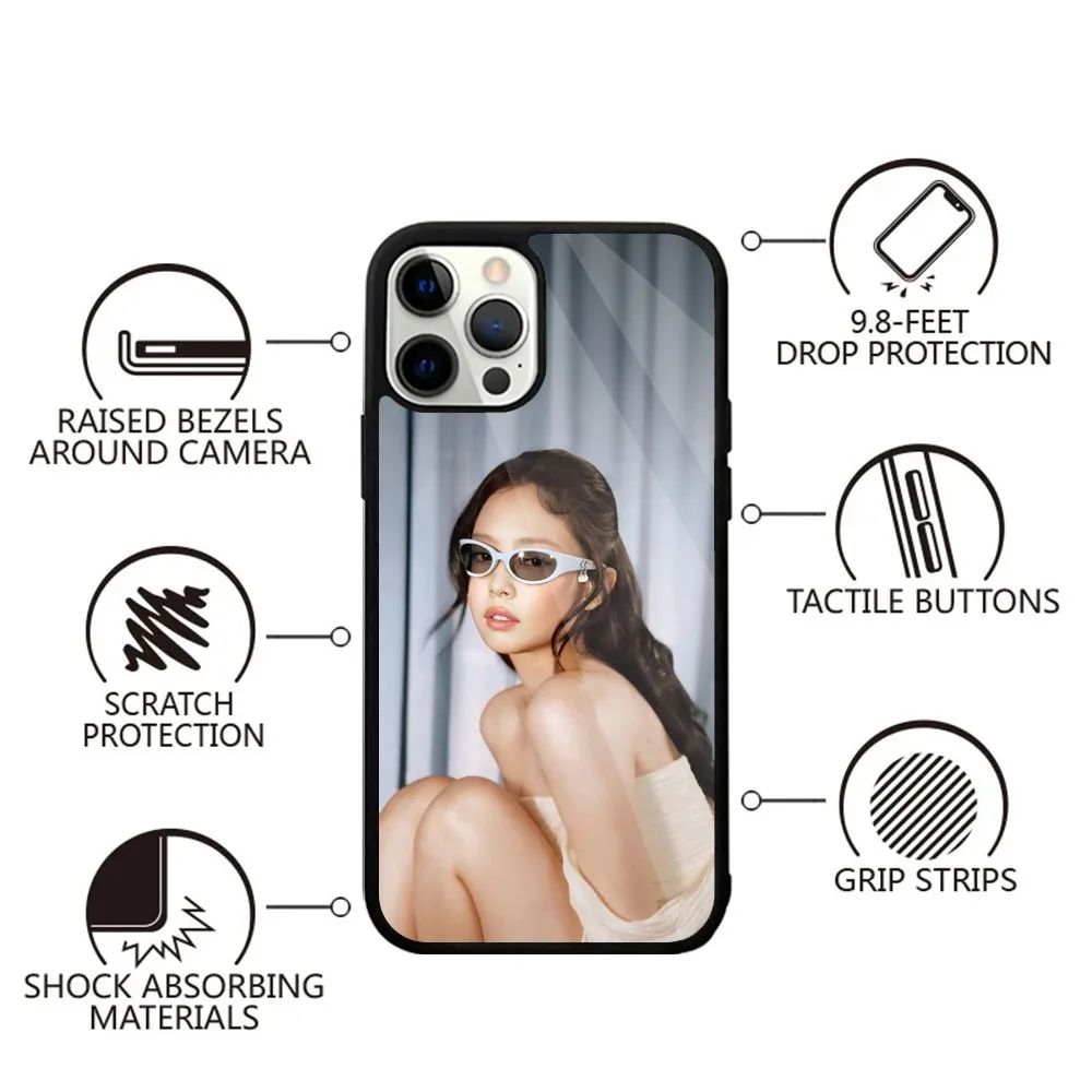 J-Jennie Kim KpopS Phone Case Strong Magnetic For IPhone 16,15,14,13,Pro,Max,Plus,11,12,Mini For Magsafe Wireless Charging