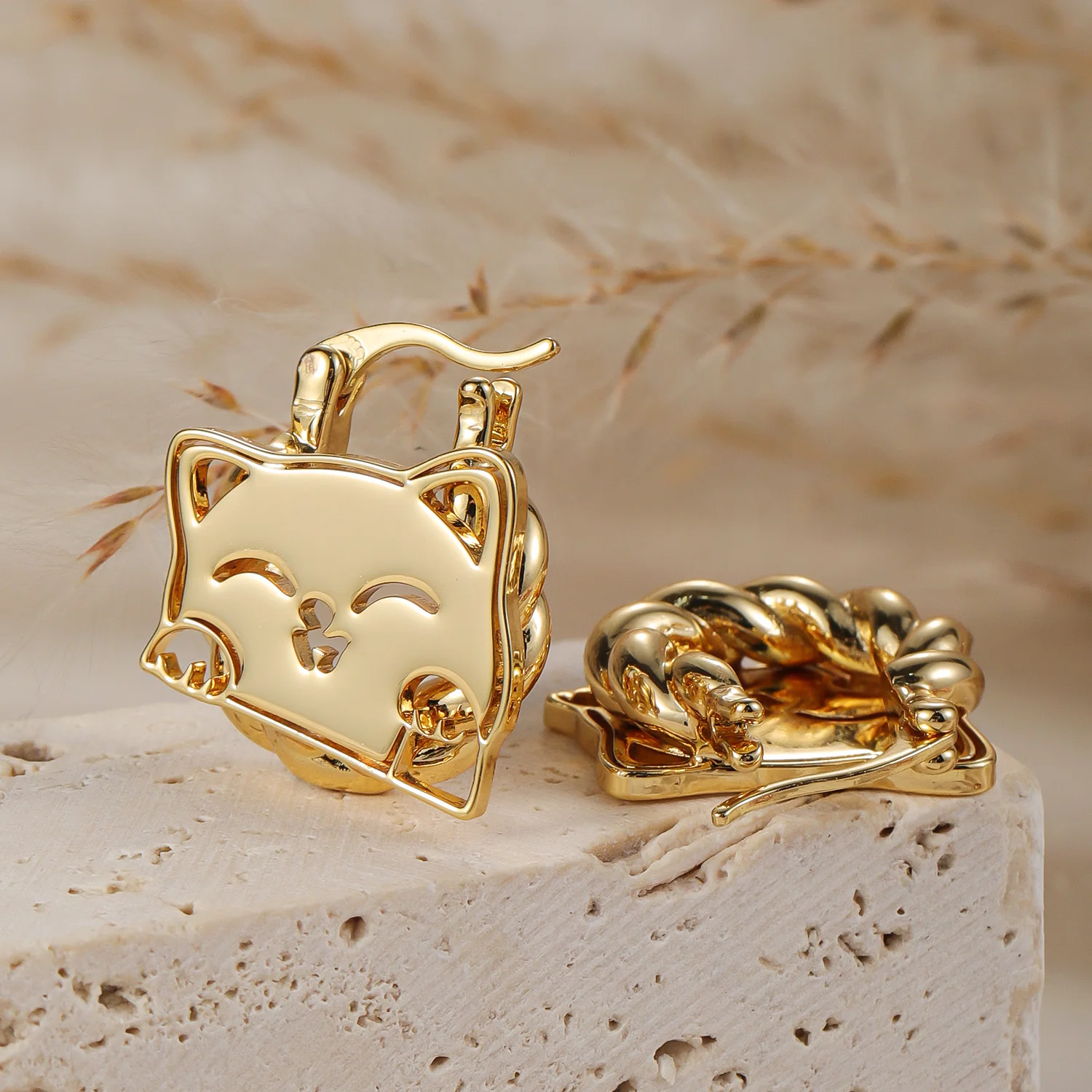 Customized Cartoon Photo Earring for Kids Personalized Funny Cute Cats Fashion Earring for Kids Friends Christmas Gift for Girls