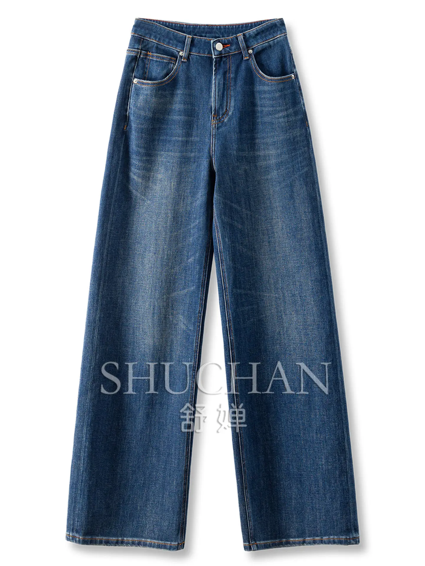 Early Autumn Pants 2026 Slender Straight Long Legs, Cabinet with High Waist Straight Wide Leg Jeans 94L8