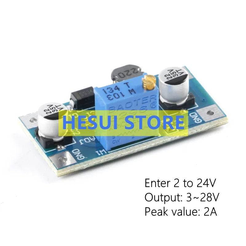 Mini booster module SX1308 Booster plate DC-DC input 2-24 Output 3-28 peak 2A XH-M415