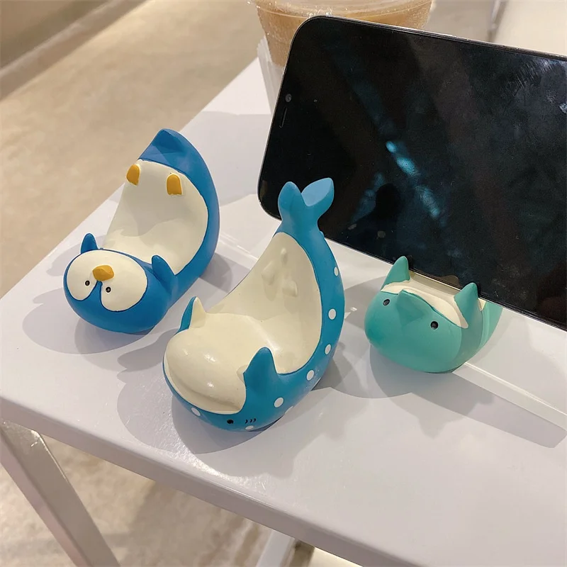 Three Dimensional Cute Dolphin Cartoon Animal Stand Desktop Lazy Stand