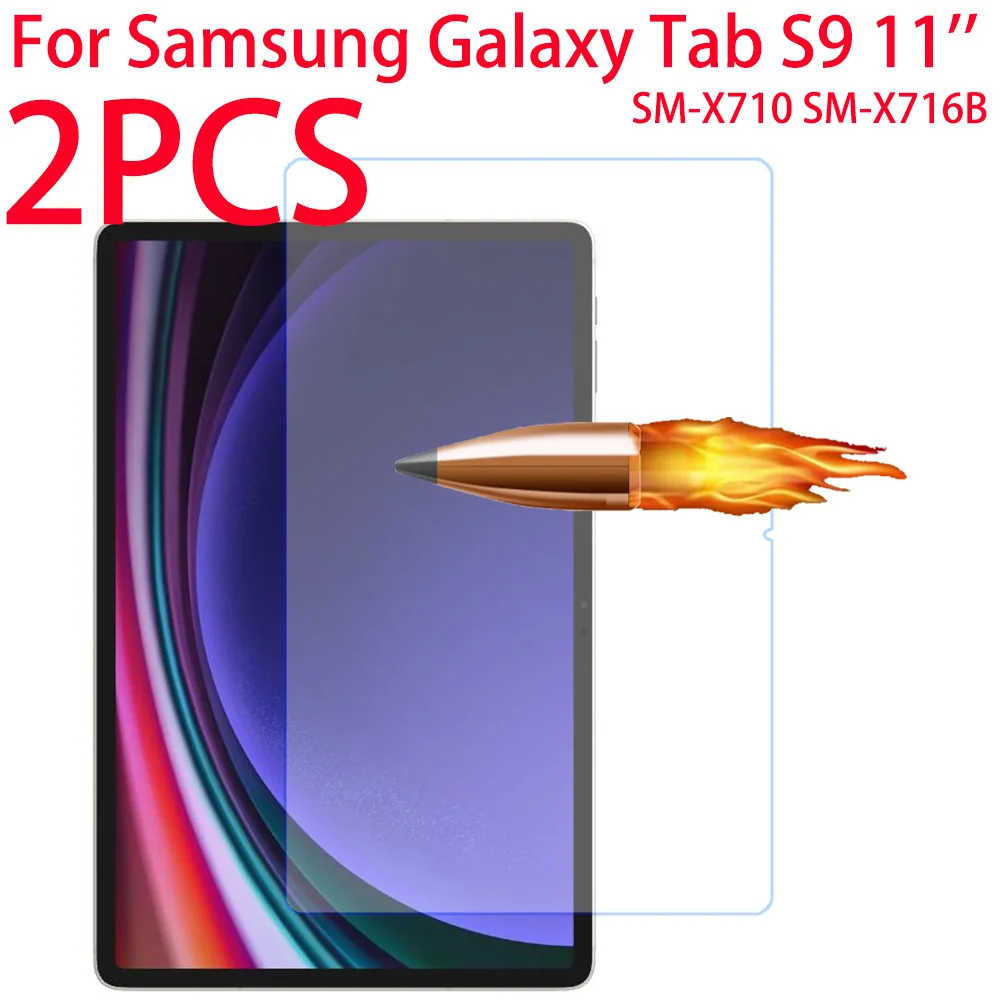 2PCS Tempered Glass Screen Protector for Samsung Galaxy Tab S8 Ultra Plus S6 Lite S7 Fe A7 Lite A8 S9 Tablet Accessories Film