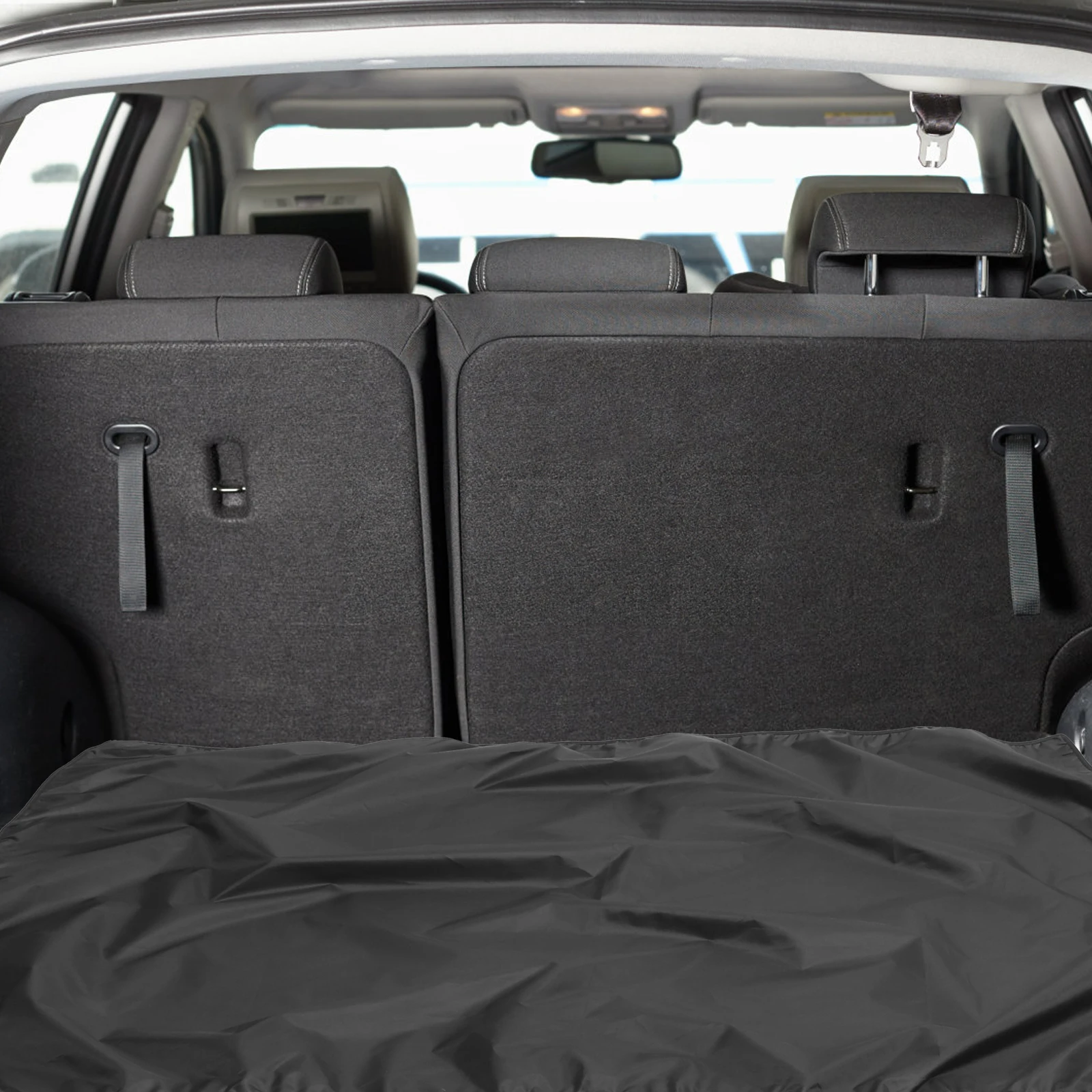 

1pc Black Layer Car Liner Car Most Cars Cargo Rear One-Layer Trunk Mat Single-Layer Trunk Mat Accessory