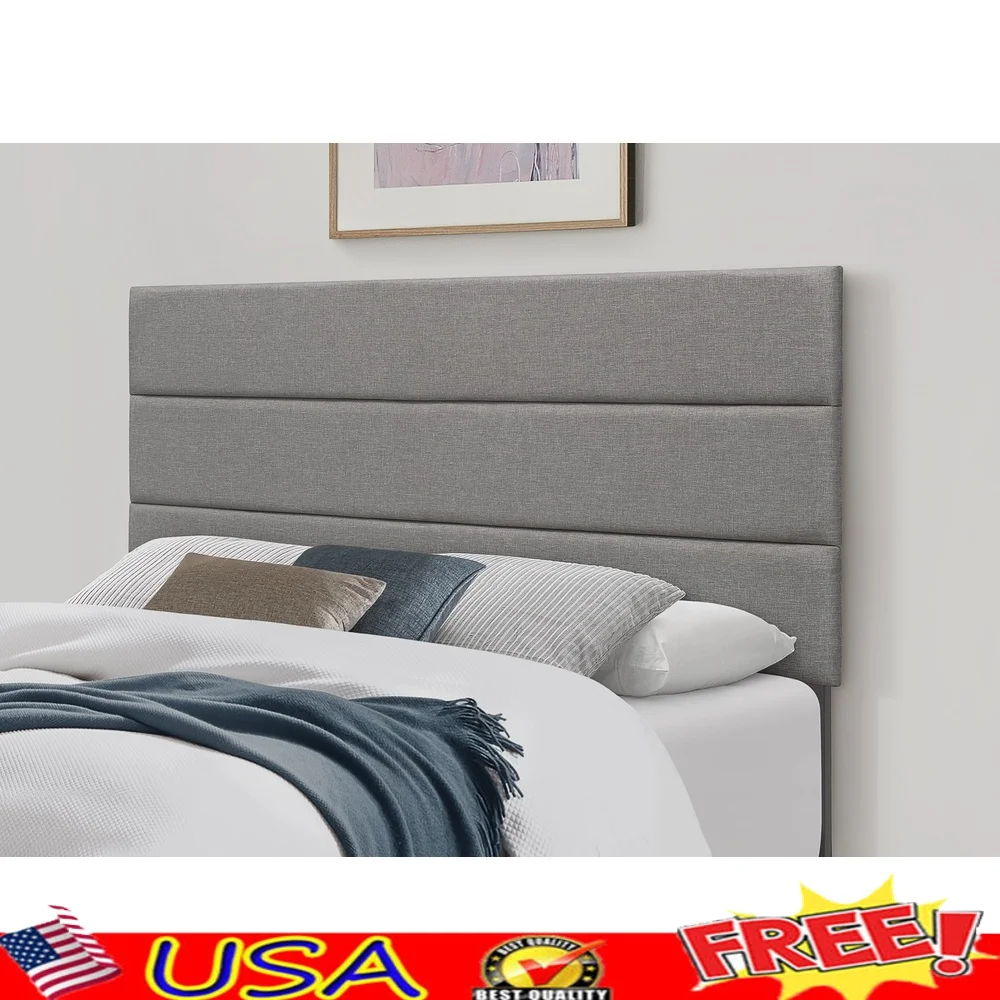 

Upholstered Twin Headboard with Channel Tufting Bed Frame Modern Design Comfortable Foam Padding Easy Assembly