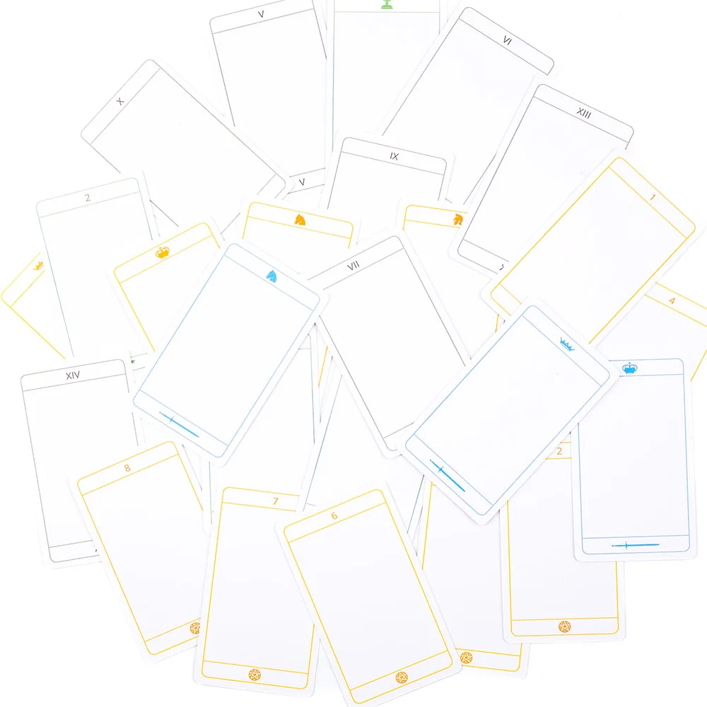 Unsichtbares Tarot, 78 leere Karten, erstellen Sie Ihr eigenes Tarot-Deck, 10,3 x 6 cm, üben Sie Ihr Sehvermögen der unsichtbaren Familie auf der Party – Detail 9