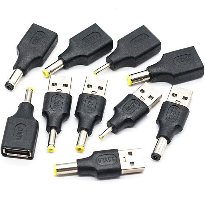 USB A to DC Plug Power Converter Female to Male 5.5*2.5 5.5x2.1 4.8x1.7 4.0*1.7 5.5*1.7 2.5*0.7 3.0*1.1 3.5x1.35 Jack Connector