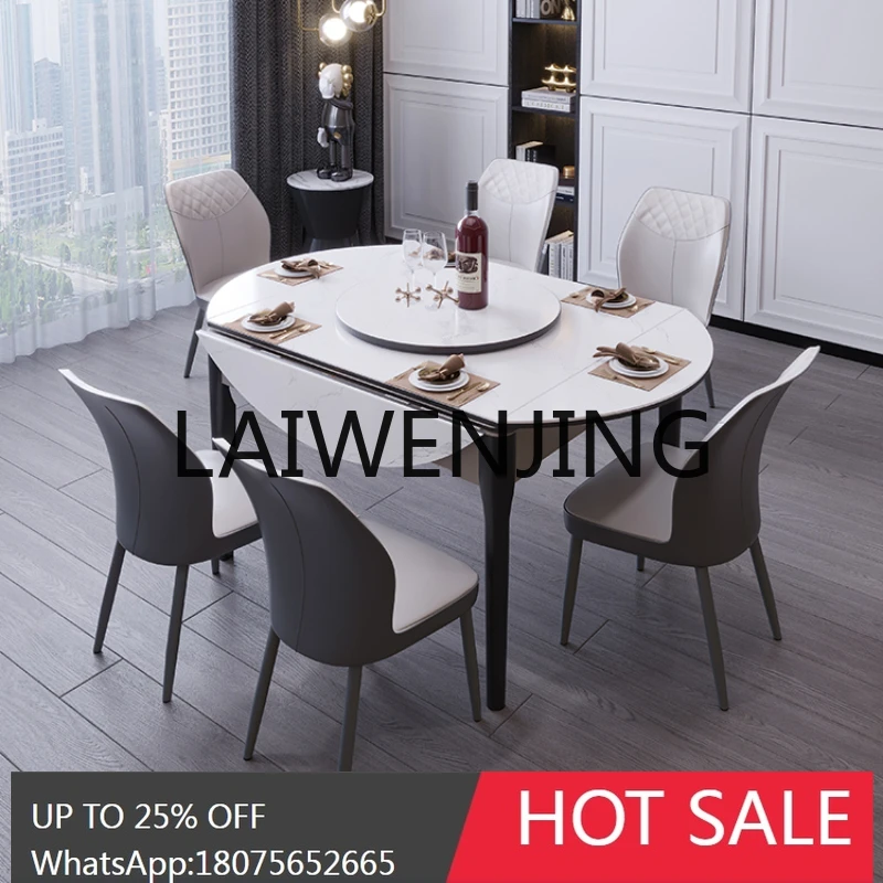 RWJ Mahjong Table Dining Table Dual-Purpose in One Household Minimalist Modern Folding round Table with Chair