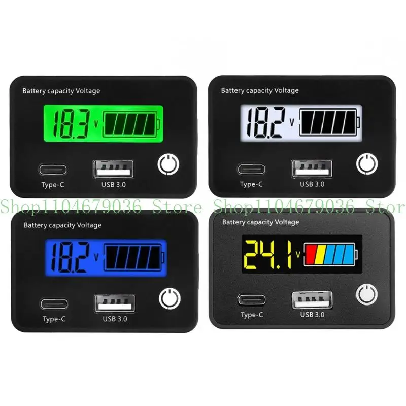 

652F Multiple Function Battery Capacity Electric Monitor ABS Fast Charging Tester for EV Solar Car Lithium Acid Batteries