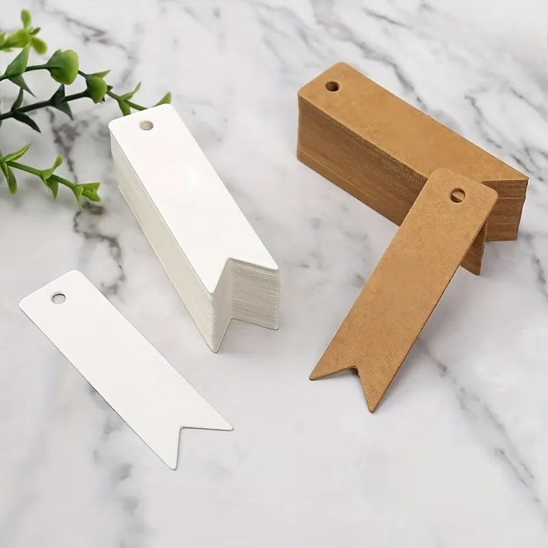 154 pcs Writable Gift Tags Pre-Punched Hanging Hole, designed for Baking Package Tags, Lightweight Paper Card