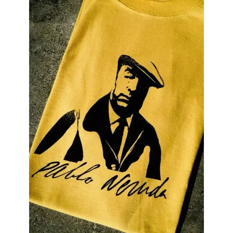 Pablo Neruda Vintage T-Shirt, Surrealist Poet Jorge Luis Borges Cortázar long or