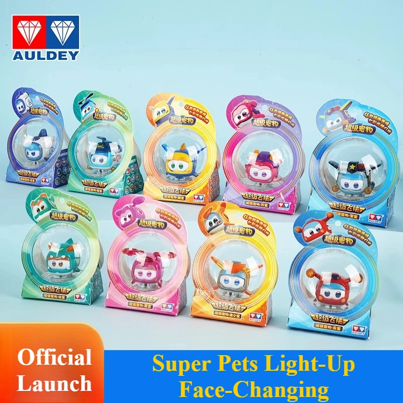 

Auldey Super Wings Super Pets Face-Changing Light-Up Kids' Toys Holiday Gifts Collectible Model Ornaments