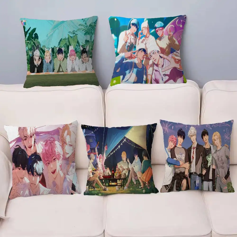 KPOP PLAVE Cushion Cover Car Throw Pillow Case For Sofa Car Christmas Gift 40x40cm 45x45cm