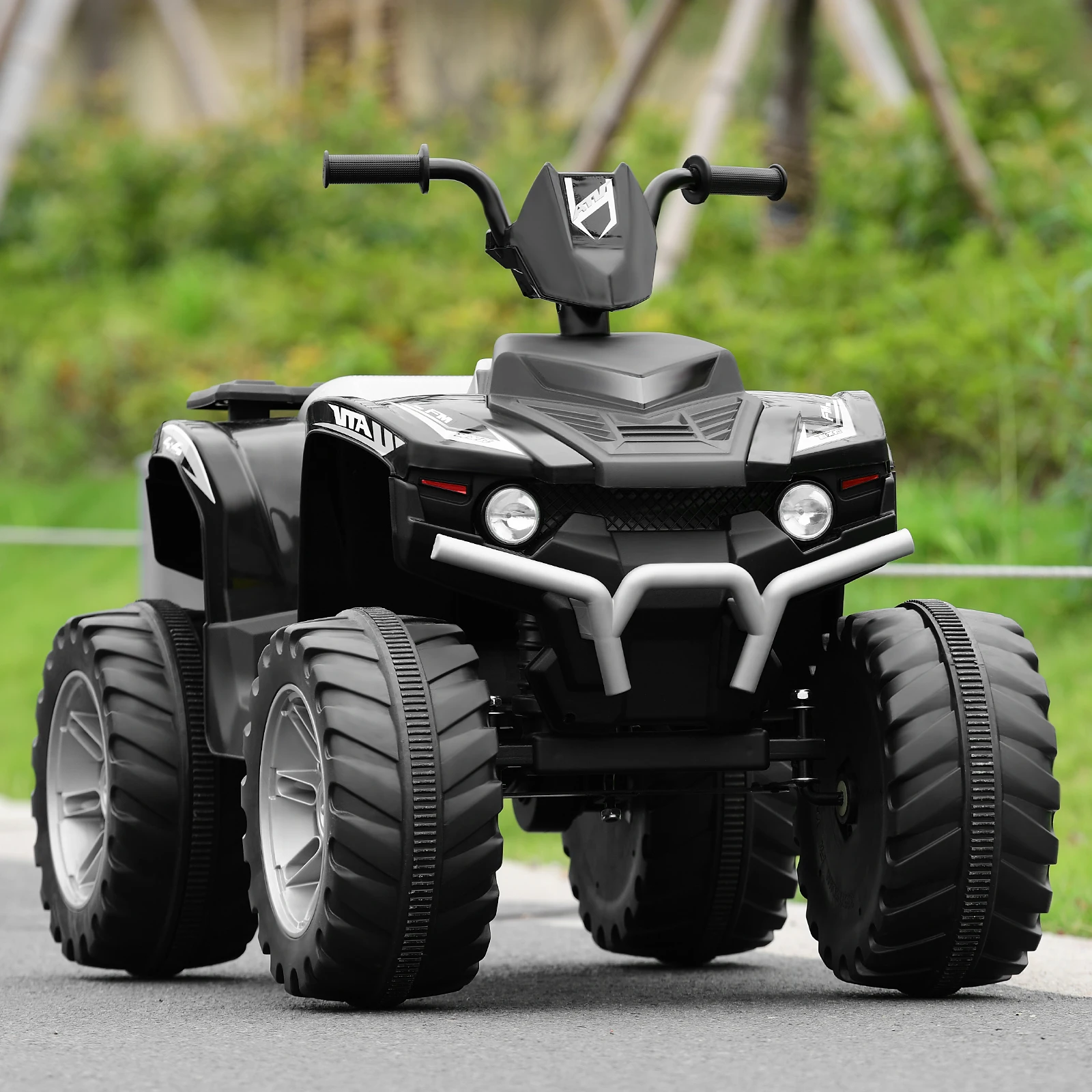 12V Kids 4-Wheeler ATV Quad Ride On Car w/ LED Light & Music Black