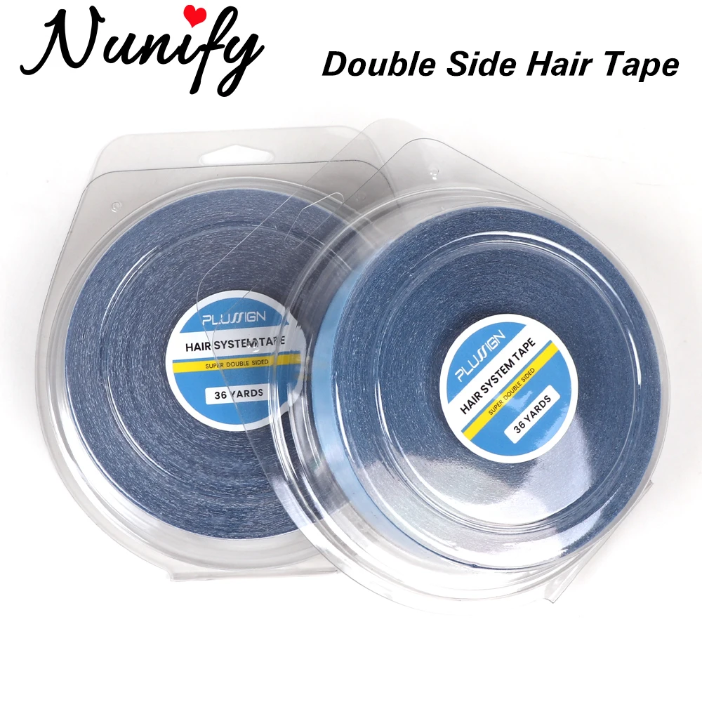 1Cm Roll Lace Front Support Tape For Wigs 36 Yards Blue Color Hair System Tape For Toupee 0.8/1.9/2.54Cm Adhesive Super Tape