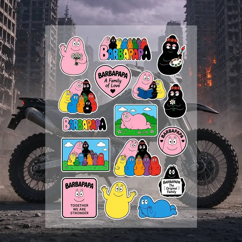 B-Barbapapa Stickers Moto Sticker Auto Body Bumper Windows Motorcycle Laptop Walls Vinyl Decal Car Tuning Accessories