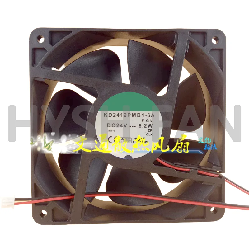 

KD2412PMB1-6A DC24V 6.2W6.7W DC 2-проводной охлаждающий вентилятор 12038