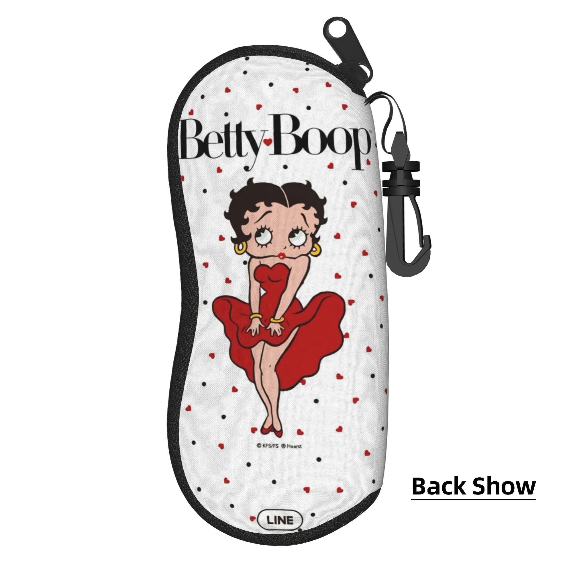 B-Bettys Boops Glasses Case Unisex Printing Zipper  Glasses Storage Box Print Eyeglasses Box view 3