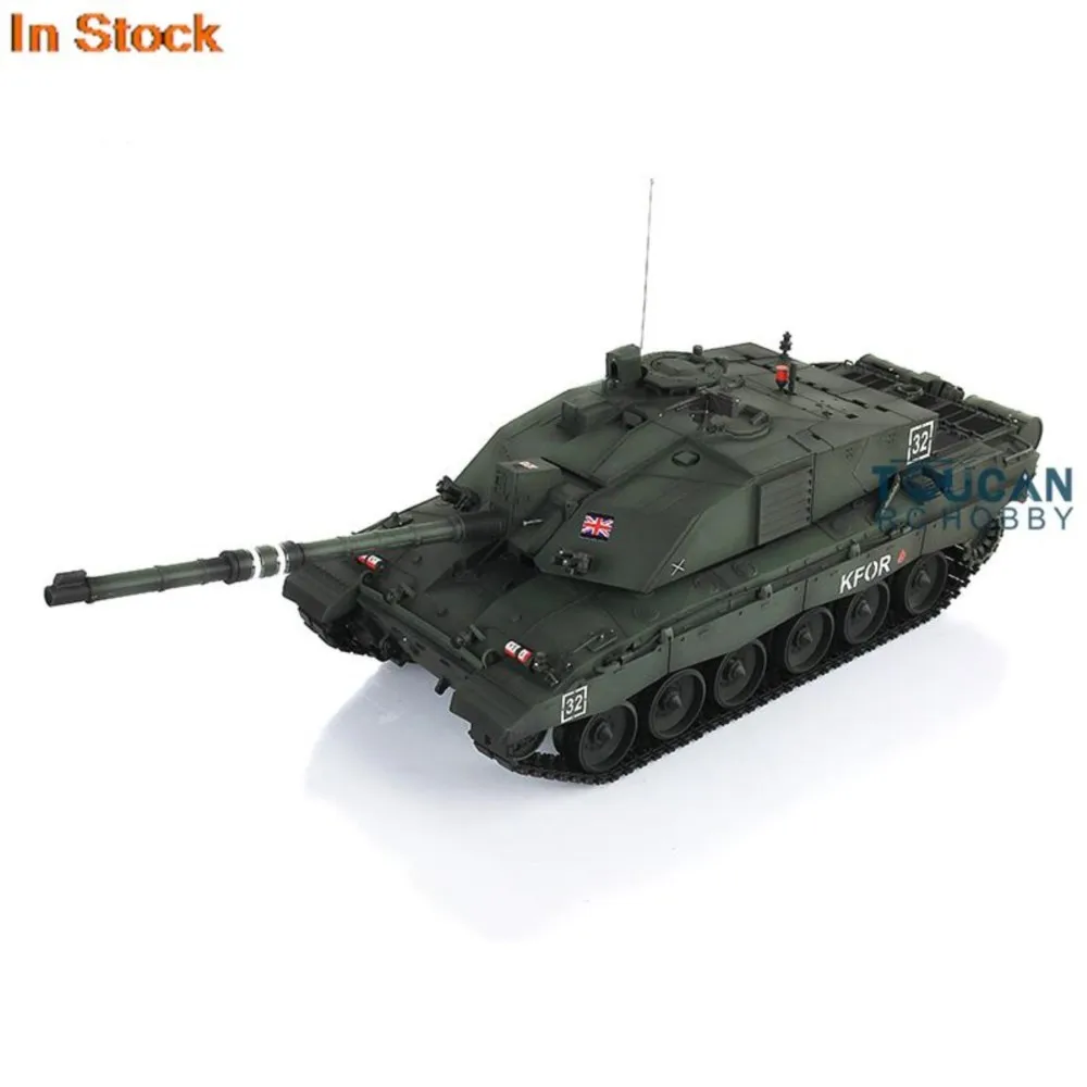 1/16 RTR Heng Long Donkergroen 7.0 Plastic Challenger II RC Tank Toucan 3908 360 °   Torentje BB Pellet Luidspreker Rookunit TH17745