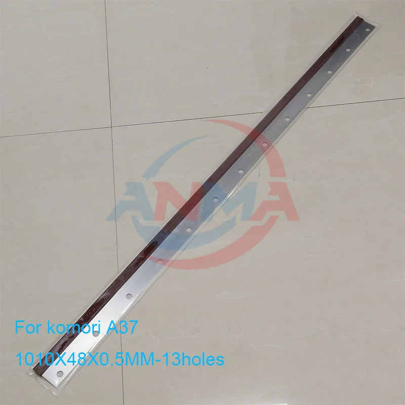 5PCS Best Quality Polyurethane Material Komori A37 Wash Up Blade 1010x48x0.5mm 13 Holes Komori28 Printing Machine Parts