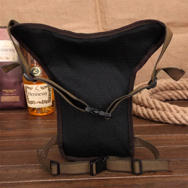 High Quality Canvas/Nylon Men Drop Leg Fanny Bag Military Waist Pack Belt Hip Bum Purse Shoulder Crossbody Messenger s