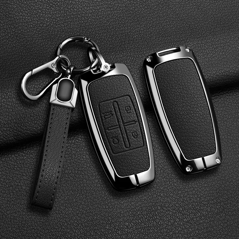 Zinklegierung Leder Autoschlüssel-Hülle für Hyundai Genesis GV80 GV90 2022 GV70 G80 2019 2020 2021 Schlüsselanhänger Zubehör – Detail 23