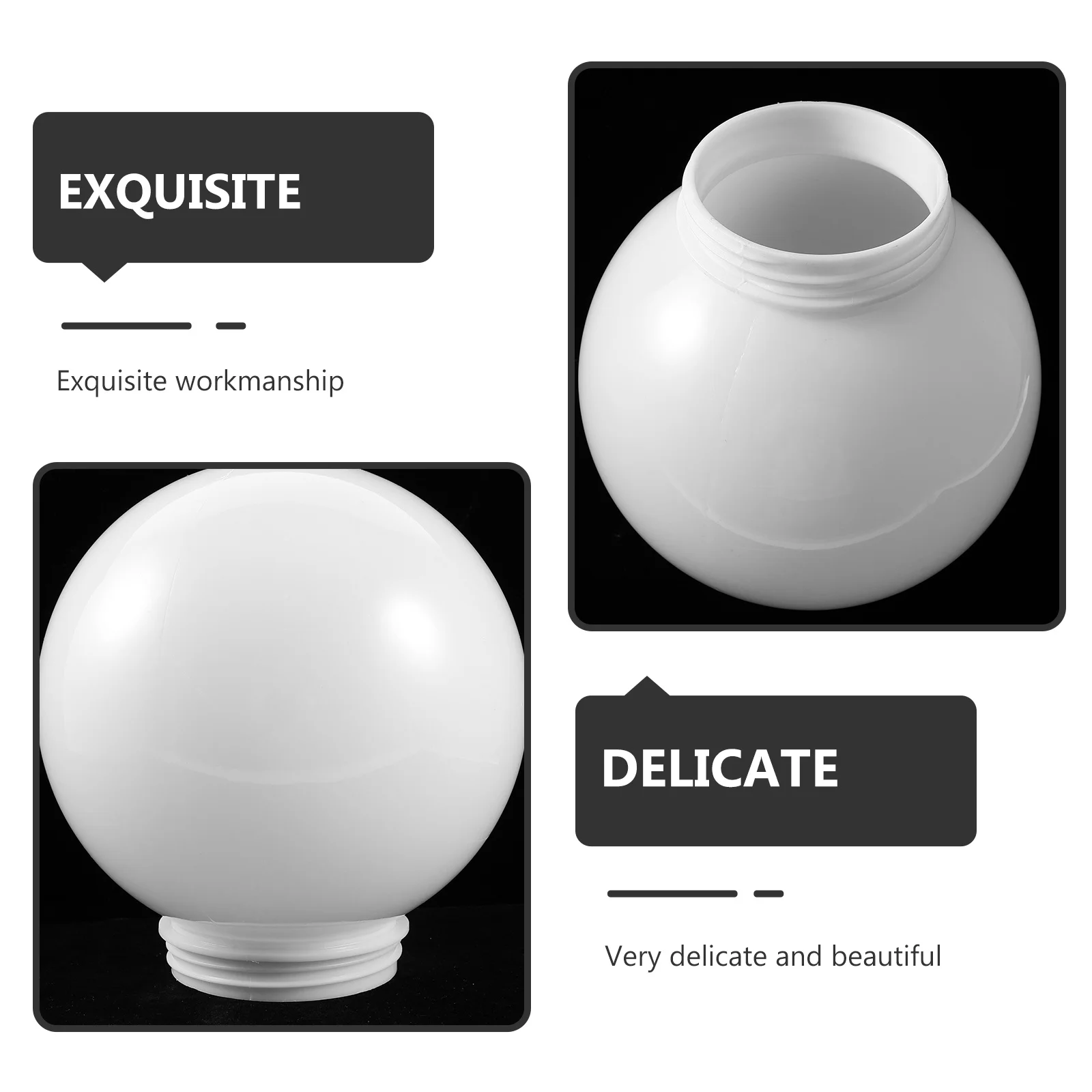 

Ball Lampshade Replacement Smooth Acrylic Globe Light Cover For Outdoor Indoor Patio Wall Street Lamp Fixture Lighting