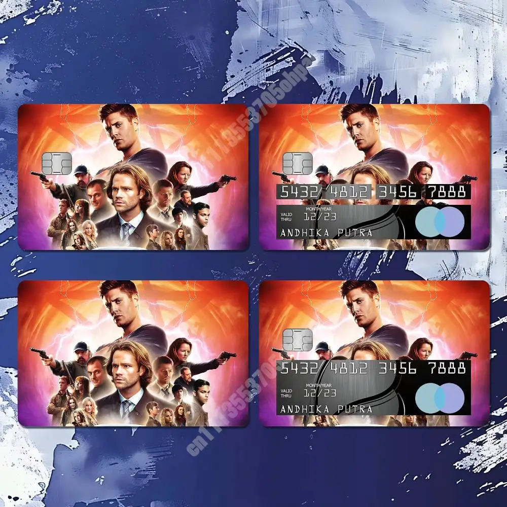 S-Supernatural Sam Dean Winchester Sticker for NFC ID Card Film Skin Credit Bank Card Artistic Pattern Design